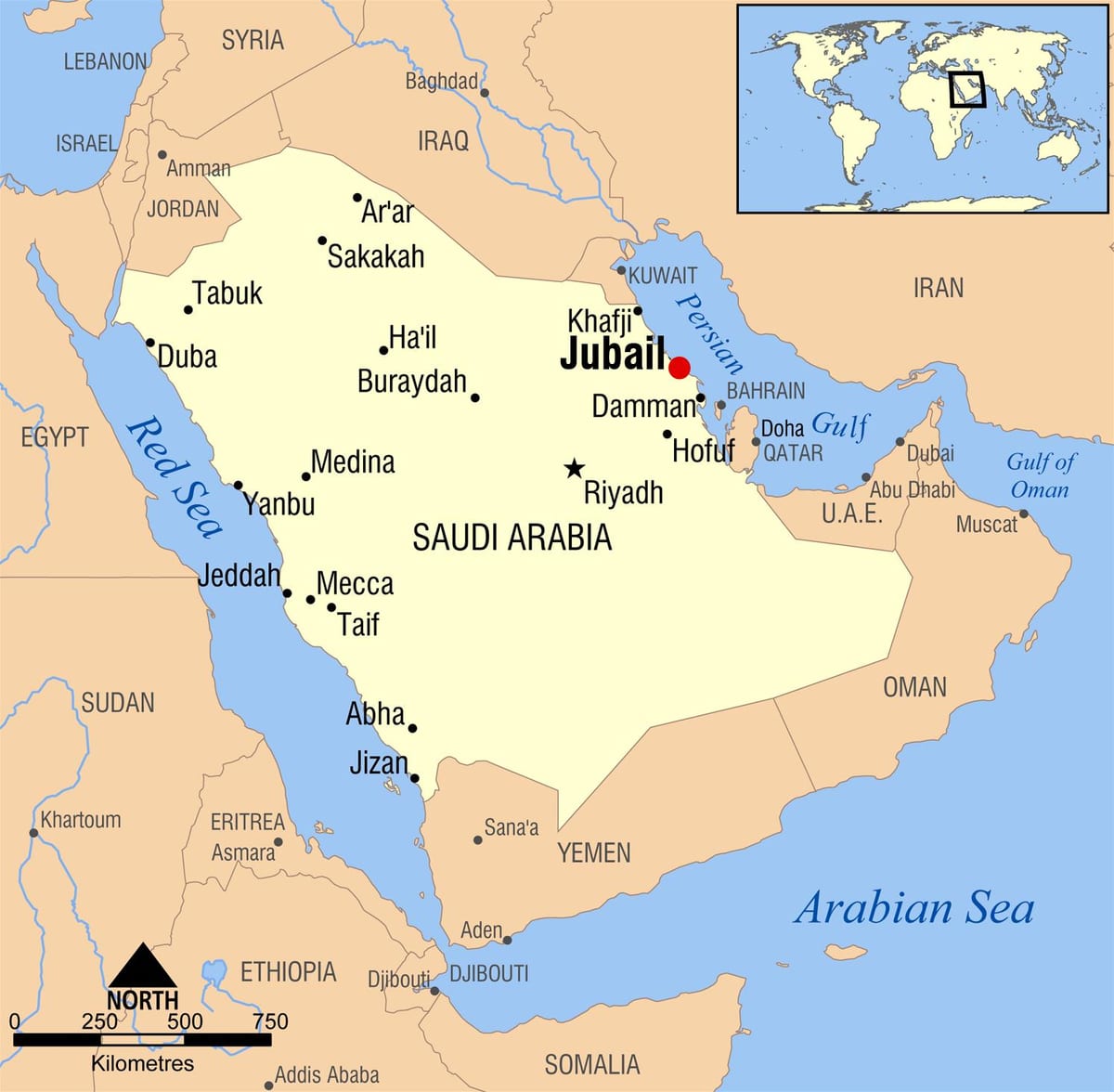 jubail KSA ನಕ್ಷೆ
